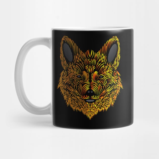 Psychedelic Fire Fox by slippery slope creations